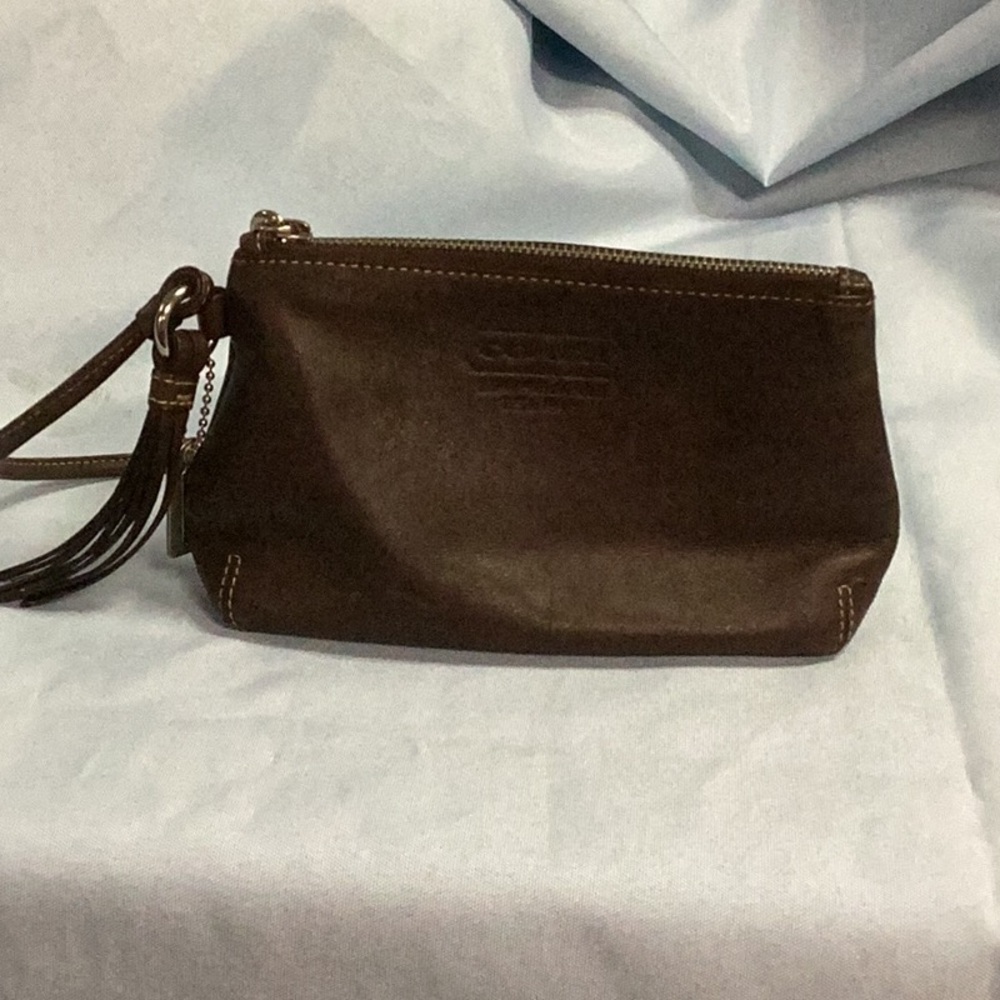 Coach Brown vintage Leather Wristlet